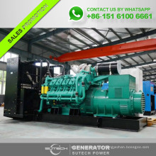 GERADOR DIESEL silencioso 1600KVA com motor Googol para potência de reserva